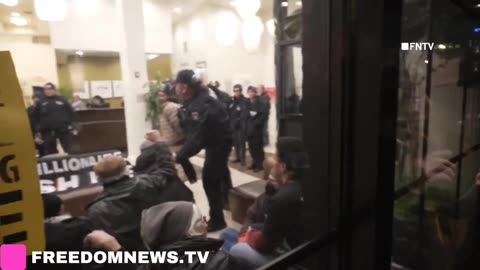 Police are MASS ARRESTING Anti ICE Rioters at NYC Hilton Hotel