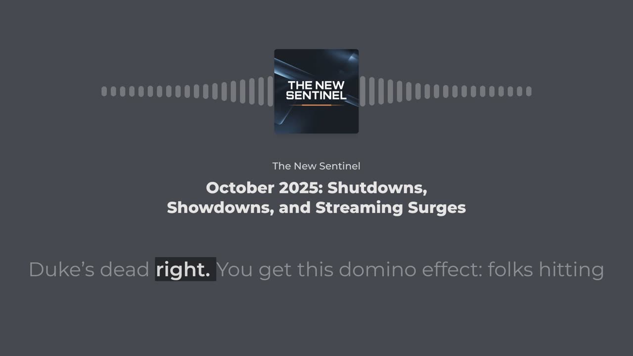 October 2025: Shutdowns, Showdowns, and Streaming Surges