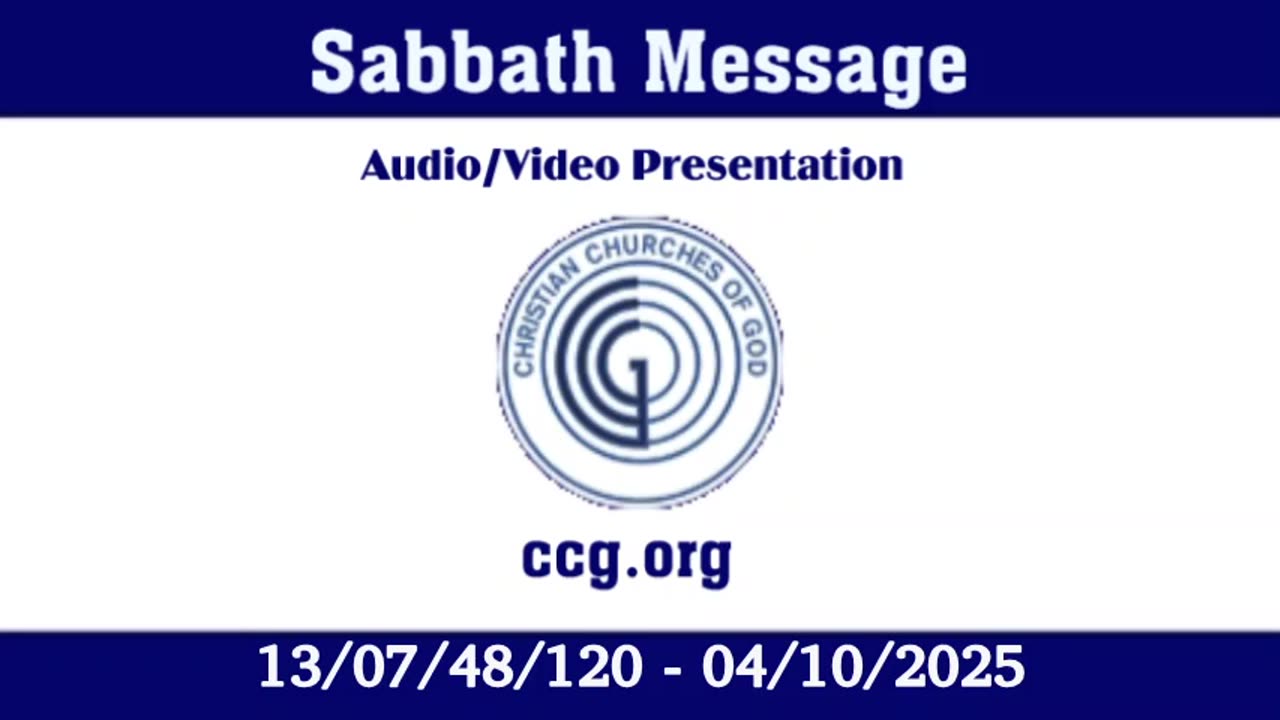 Sabbath Message (Audio) for 13/07/48/120 - 04/10/2025