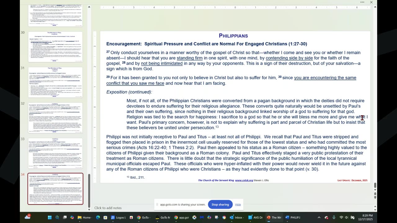 Philippians chp 1 conclusion