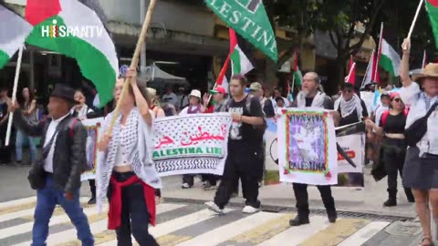 Realizan en Guatemala gran manifestación en apoyo al pueblo palestino