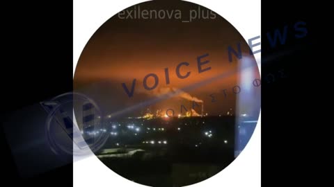 To Διυλιστήριο Saratov στις Φλόγες