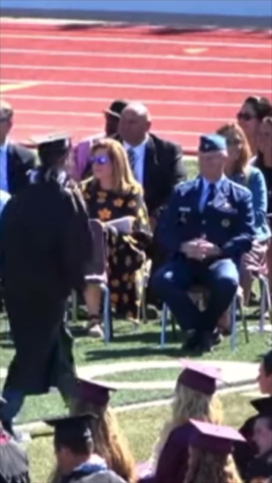 Military at Tyler Robinsons graduation - Charlie Kirk Shooter
