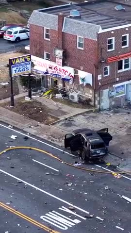 Aftermath from plane crash NE Philly not seeing much plane here.mp4