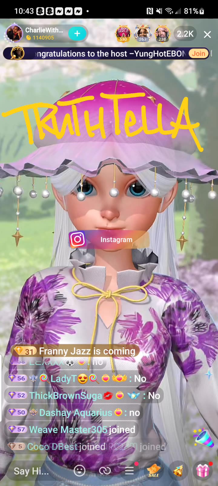 CHARLI MONDAY MORNING TRAP CECE TEA 10/20/25