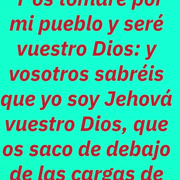 "Dios Promete Ser el Dios de Su Pueblo" Éxodo 6:7#shorts #shortvideo #youtube #ytshorts #jesus #yt