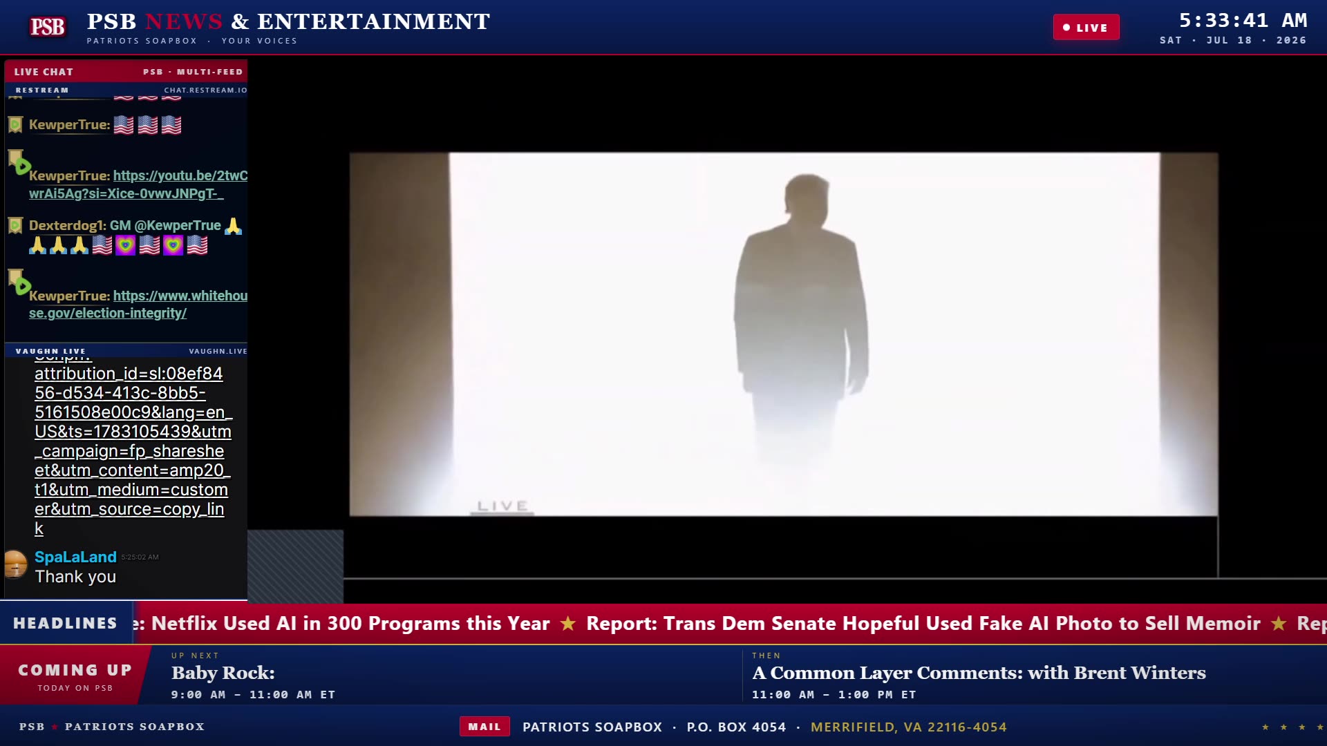 Patriots' Soapbox NEWS - LIVE 24/7!