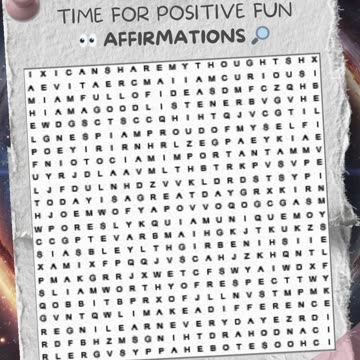 TIME FOR POSITIVE FUN ✨⁣⁣ ⁣⁣ Let’s raise the vibe with a little affirmation magic! 🔍