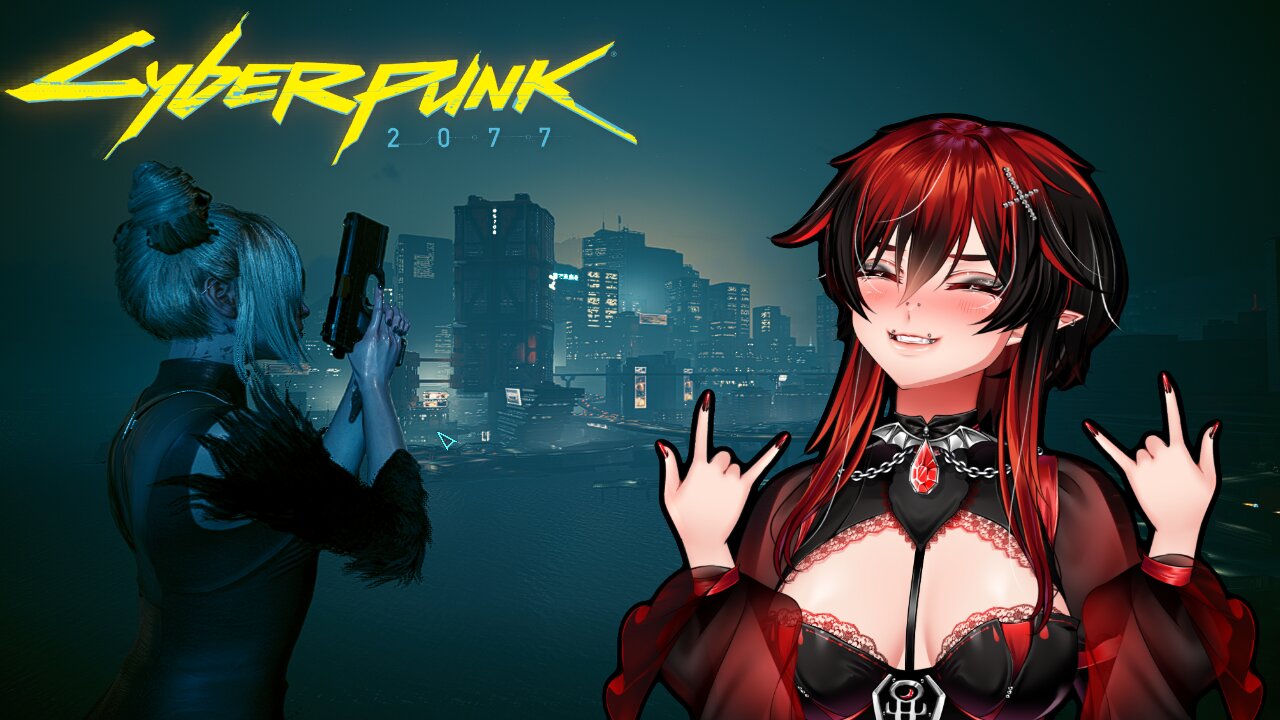 First Time Playing Cyberpunk 2077 #40 | Goth Vampire Femboy Vtuber