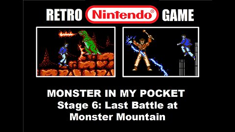 Monster In My Pocket (NES) Stage 6 Last Battle at Monster Mountain: No Death Full Level Speed Run