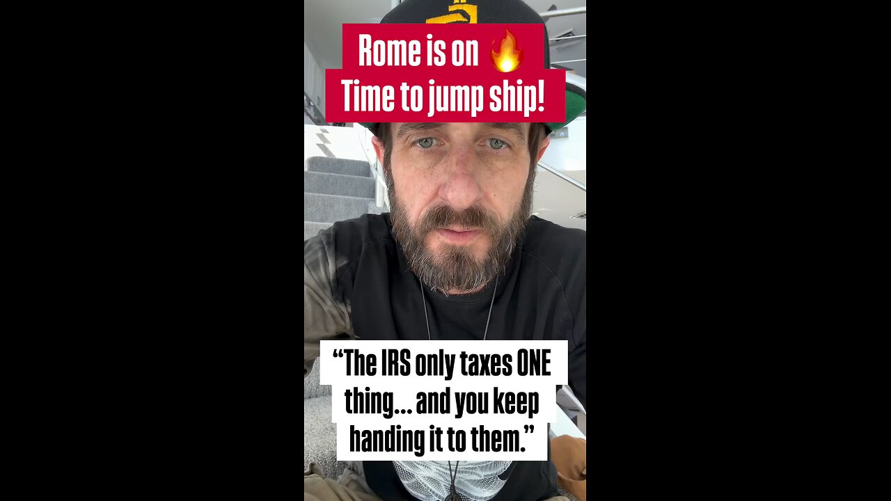 The IRS only taxes ONE thing... And you keep handing it to them!