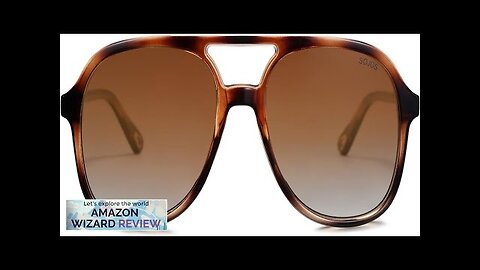 SOJOS Retro Polarized Aviator Sunglasses for Women Men Classic 70s Vintage Trendy Review