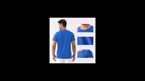 Men’s High Performance Summer Fitness T-Shirt Quick Dry Loose FourWay Stretch, Sports Casual Wear