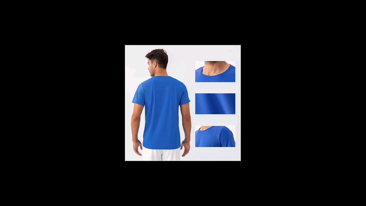 Men’s High Performance Summer Fitness T-Shirt Quick Dry Loose FourWay Stretch, Sports Casual Wear