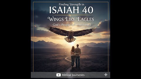 Isaiah Ch 40. Part 1A.Comfort for the Brokenhearted Wait on the LORD & Soar