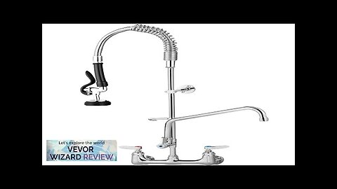 VEVOR Commercial Faucet with Pre-Rinse Sprayer 8" Adjustable Center Wall Mount Kitchen Review