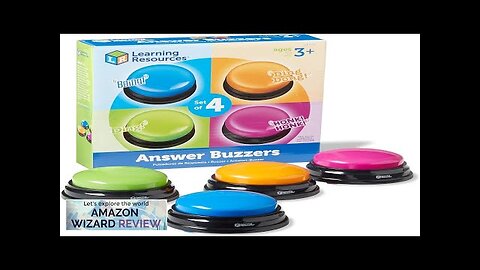 Learning Resources Answer Buzzers Set of 4 Ages 3+ Assorted Colored Review