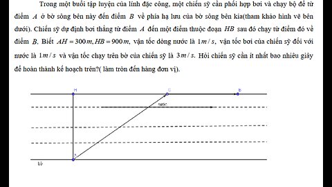 THPT chuyên Phan Bội Châu – Nghệ An: Trong một buổi tập luyện của lính đặc công, một chiến sỹ cần