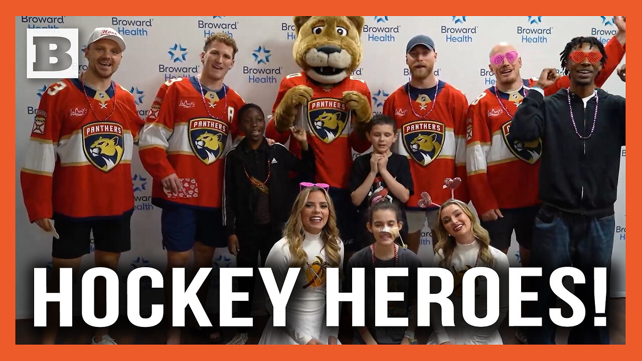 Hockey Heroes! Florida Panthers Visit Pediatric Patients for Valentine's Bash