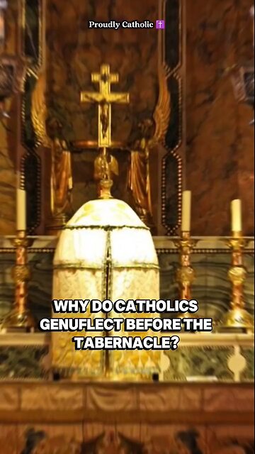 WHY DO CATHOLICS GENUFLECT BEFORE THE TABERNACLE #truth #jesus #mary #joseph #ihs #christ #church #b