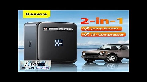 BASEUS 2 in 1 Car Jump Starter Power Bank Portable Air Compressor Review