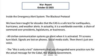 WAR REPORT - OCT 22 2025 - INSIDE THE EMERGENCY ALERT SYSTEM