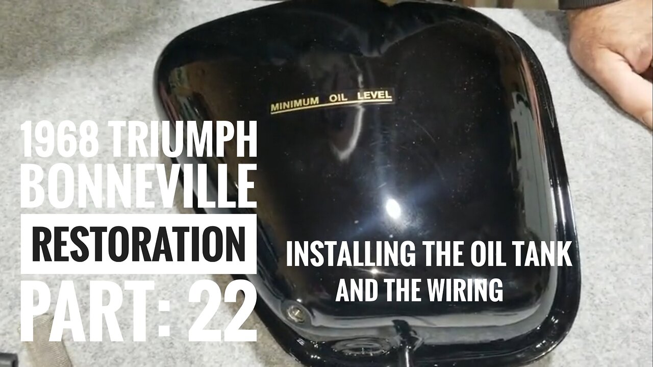 1968 Triumph Bonneville restoration part 22, Installing the oil tank and the wiring