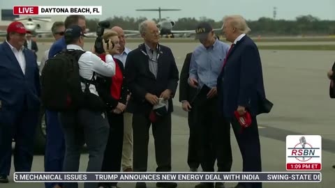 WATCH| President Trump Arrives on Air Force One for NASCAR's Daytona 500 - 2/16/25