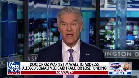 Dr. Oz has a warning for Gov. Walz