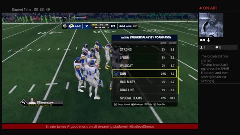 Rain, Turnovers & Ground Control | Seahawks Dominate Rams 40–23 NFC Championship (Madden Sim