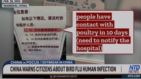 Major cities in China Beijing and Shanghai have a warning for their citizens: cases of bird flu