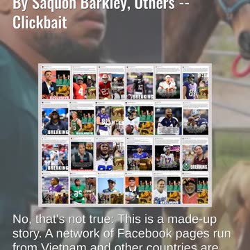 Fact Check: NO $6M 'Freedom Ranch' Horse Sanctuary Launched By Saquon Barkley, Others -- Clickbait