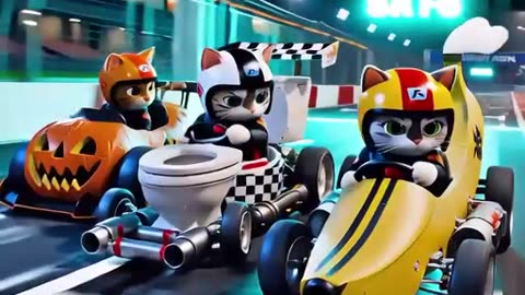 Micio racing 5 #micio #kitten #racing