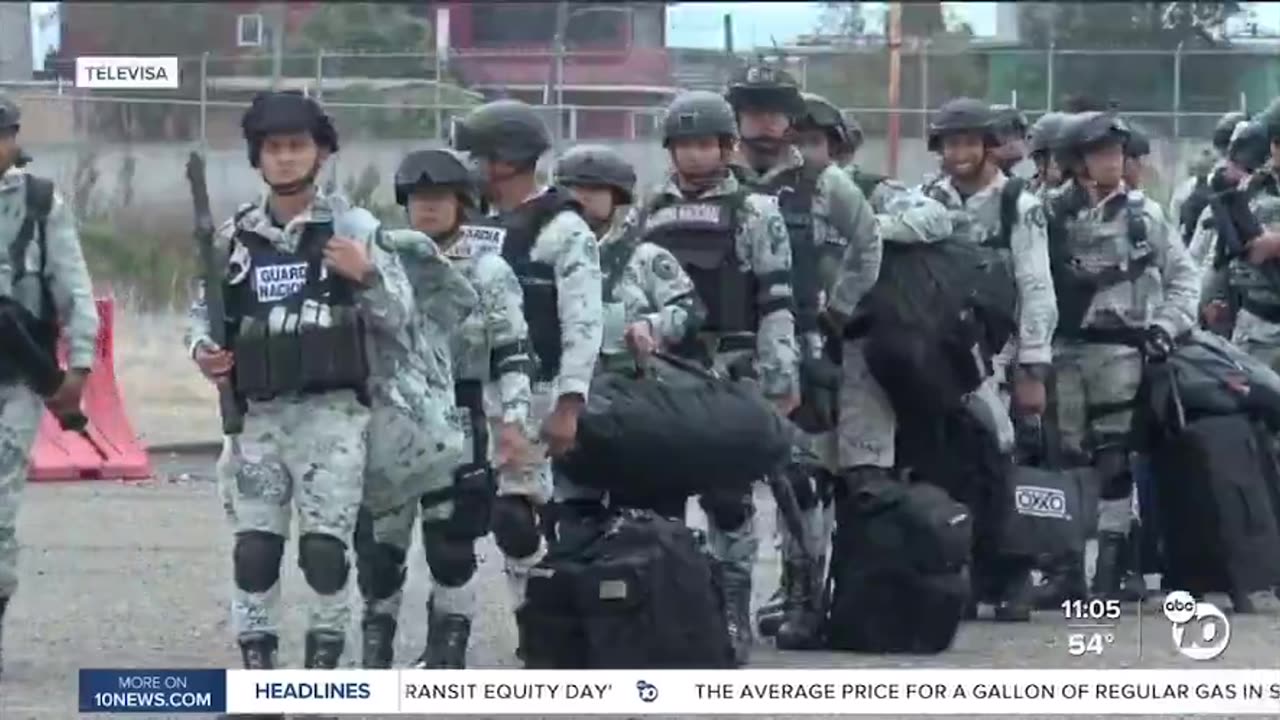Mexican troops are arriving at the U.S.- Mexico border