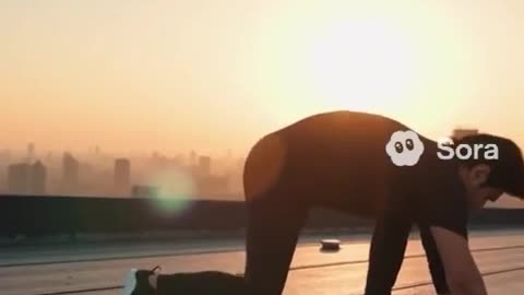 Parkour Rooftop Run | Sora 2 Generated Urban Action Sequence