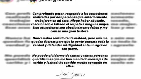 Julio Iglesias denies sexual abuse allegations