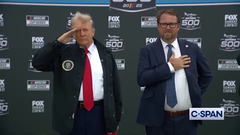 Trump Visiting Daytona 500 Best Moment " HE does not look like a 78 year old.