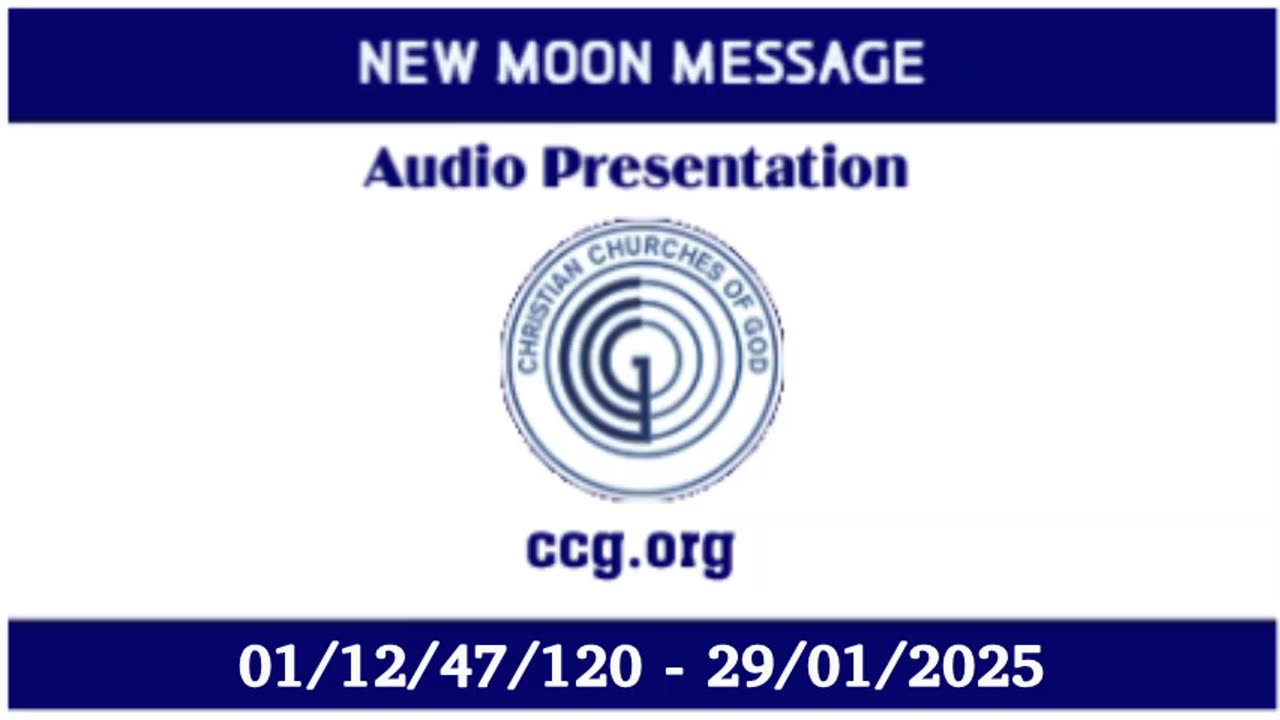 New Moon Message (Audio) for 01/12/47/120 - 29/01/2025