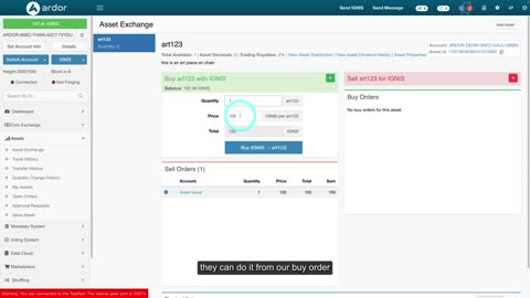 108 How to Buy and Sell Singleton Assets on the Ardor Blockchain