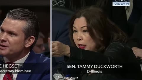 Senator Ducksworth is screeching at P.Hegseth & won’t allow him to speak.. | People are FKN crazy