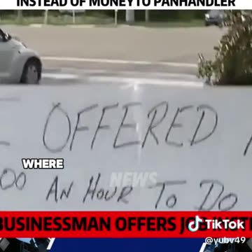 Bradenton Businessman offers job instead of money to panhandler
