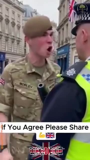 British Solider Shames Copper for Arresting People for 'Words'