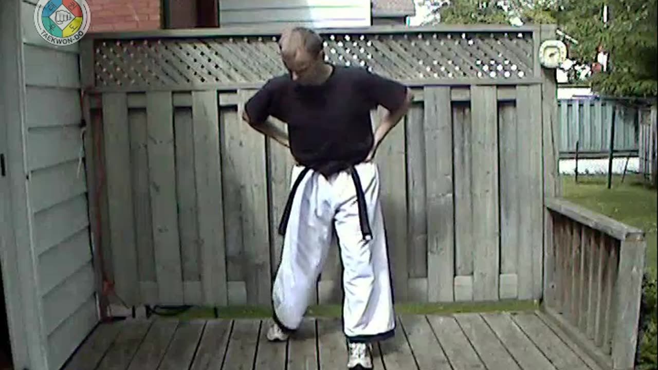 Warm-ups: 15-hands-on-hips-pushing-back-on-toes-circling-foot-inwards-outwards-front-view