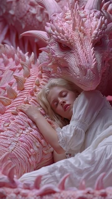 Crie um vídeo ultra-realista que retrata uma cena serena e encantadora de uma menina dormindo