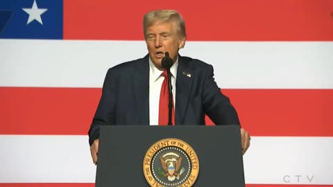 While giving an address to military personnel, U.S. President Trump said Canada can be part of the proposed Golden Dome for free if it became the 51st state.