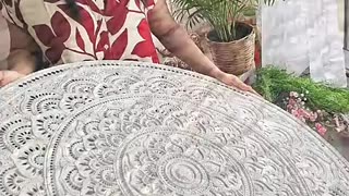 Must Watch: Large Lippan Art in 200+ hours 😍 #trending #shorts #viralshort #diyc