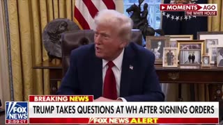 President Trump signs executive orders for aviation safety and takes questions from the media