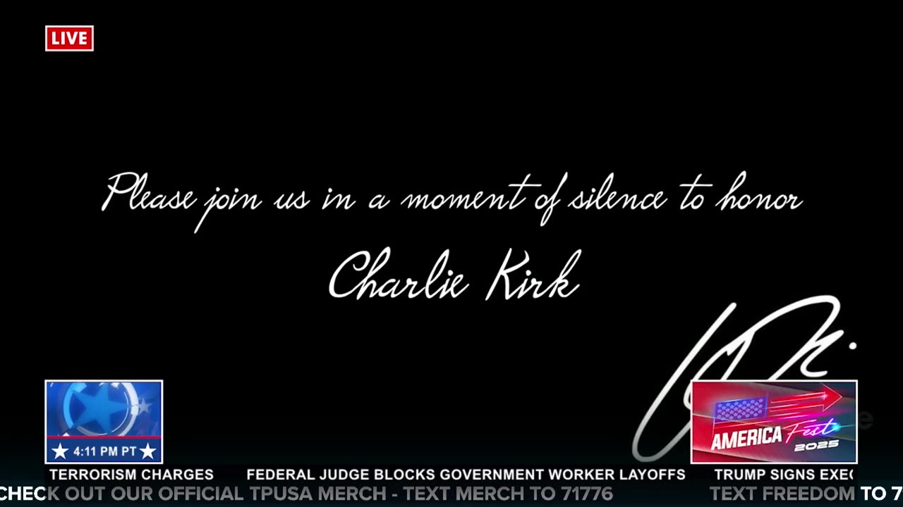 A MOMENT OF SILENCE TO HONOR CHARLIE KIRK