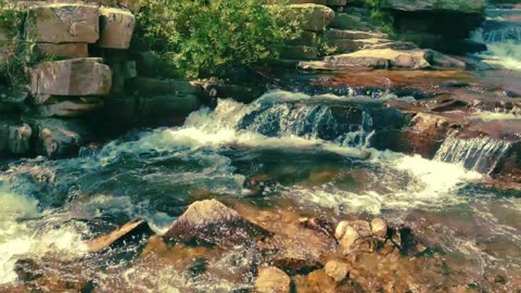 🌊 Mesmerizing Waterfall in Nature | Relaxing River Flow | HD Scenic Beauty 🌿✨