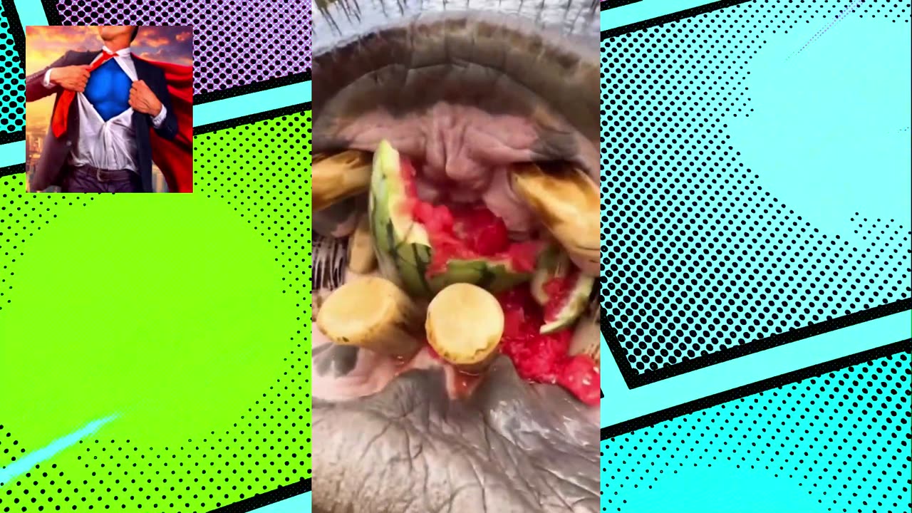 Watermelon SMASHED Instantly by Hungry Hippo! 💥🦛